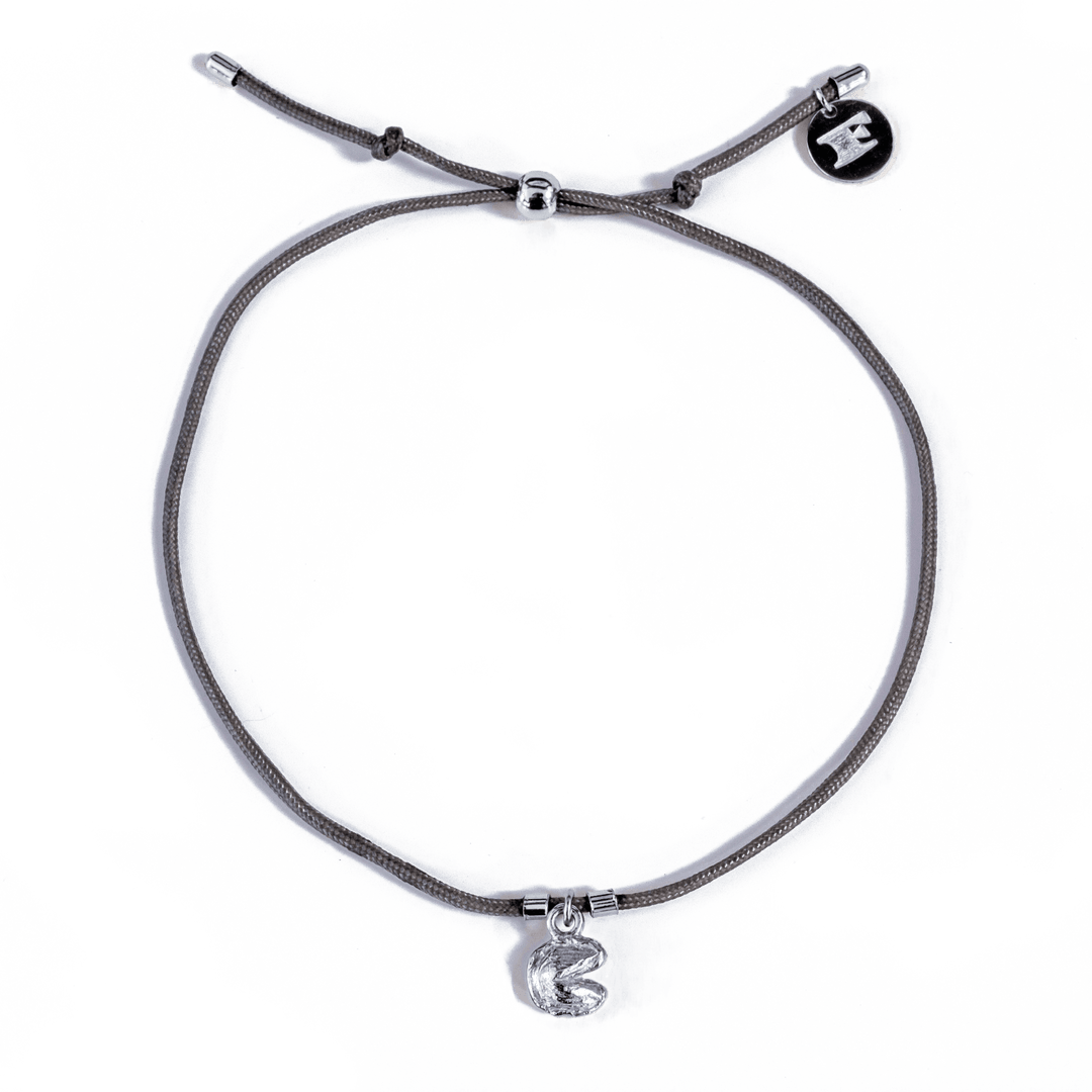 Fortune Cookie Bracelet in Charcoal/Silver