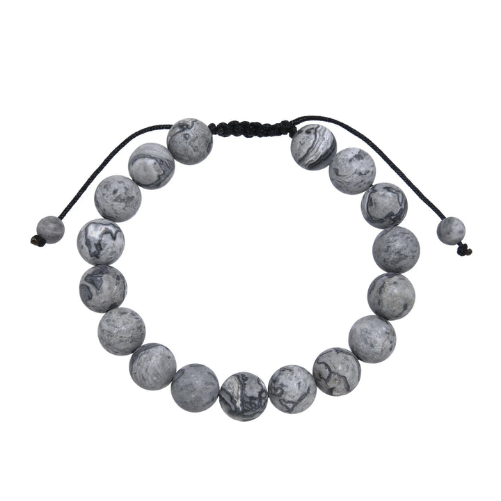 Map Stone Jasper (Matte) Pull Tie Bracelet