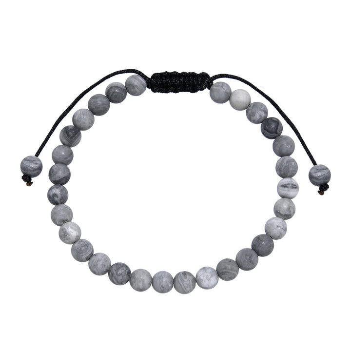 Map Stone Jasper (Matte) Pull Tie Bracelet