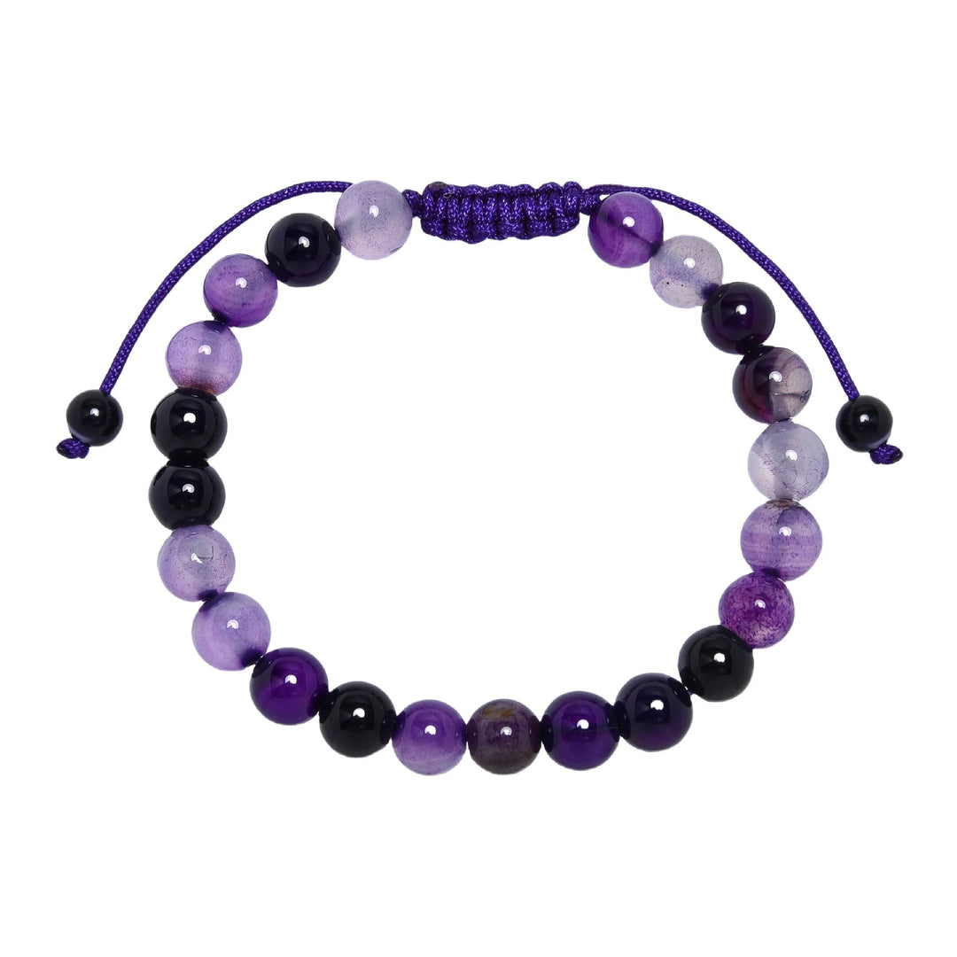 Dog Teeth Amethyst Pull Tie Bracelet