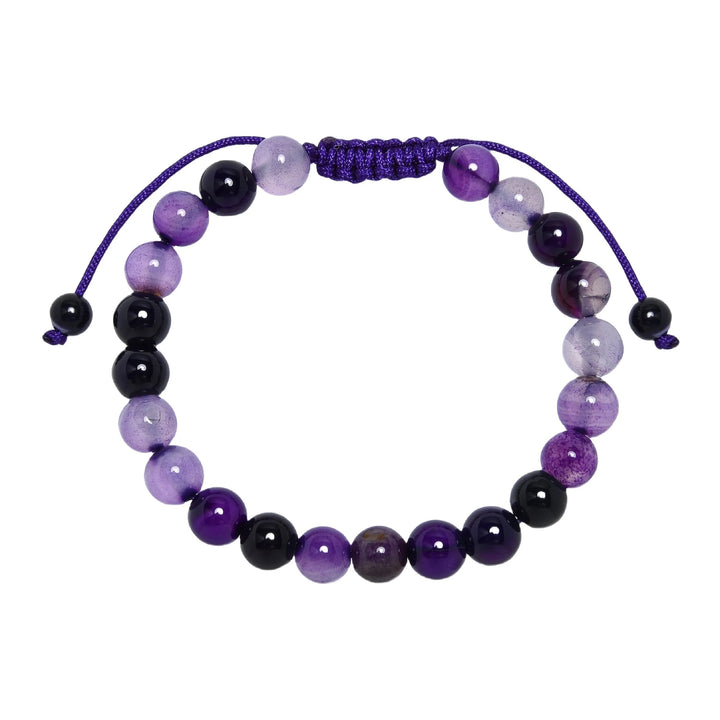 Dog Teeth Amethyst Pull Tie Bracelet