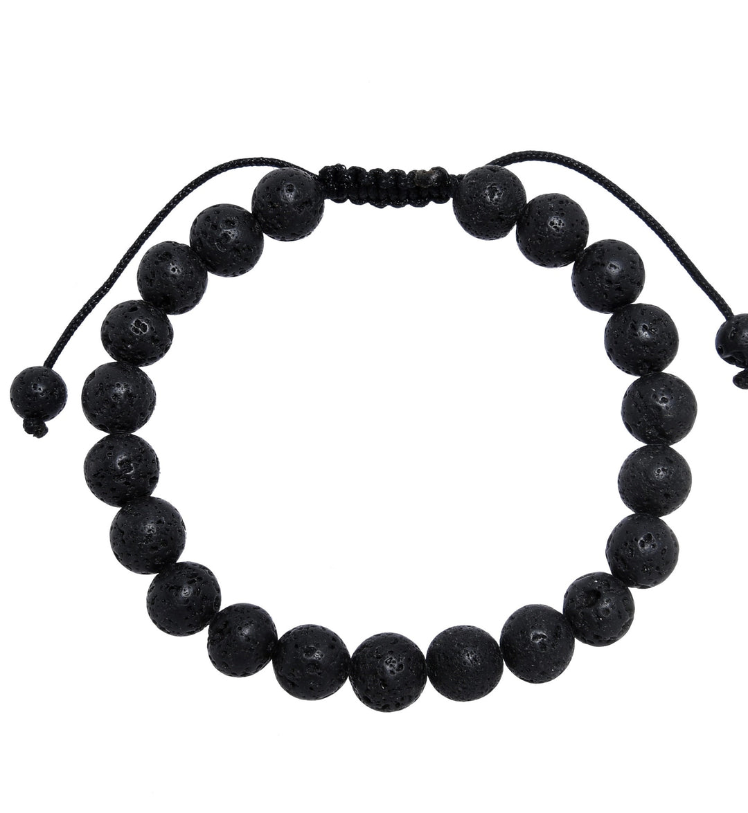 Lava Stone Pull Tie Bracelet