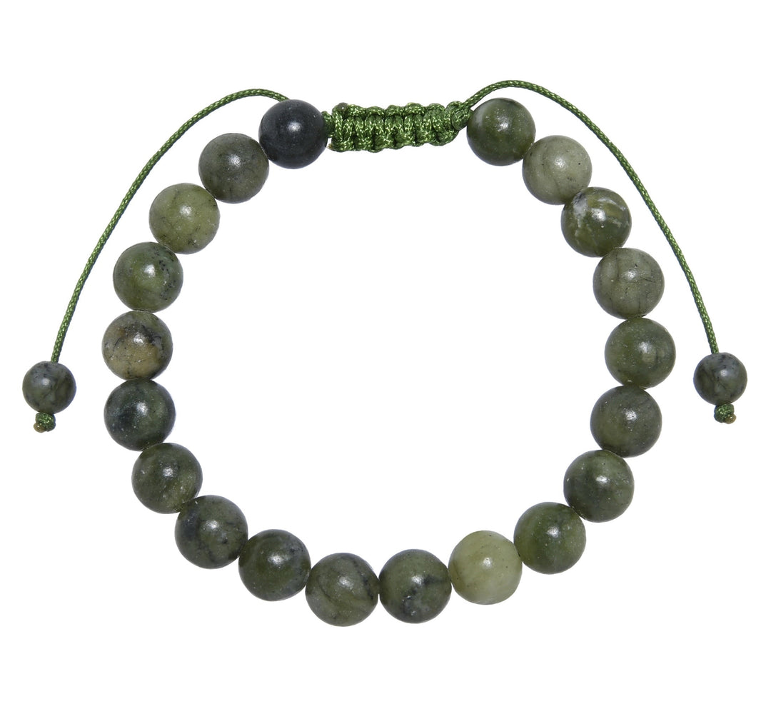 Olive Jade Pull Tie Bracelet