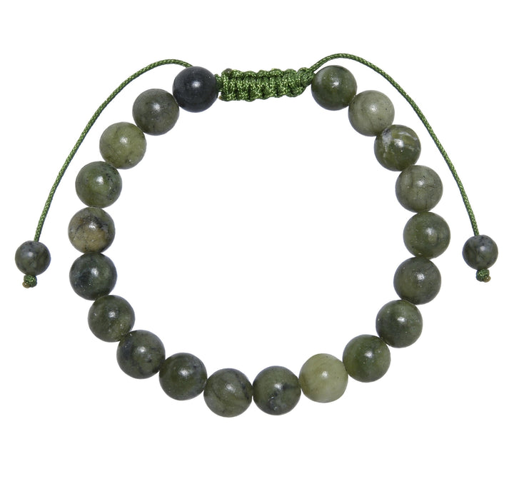 Olive Jade Pull Tie Bracelet