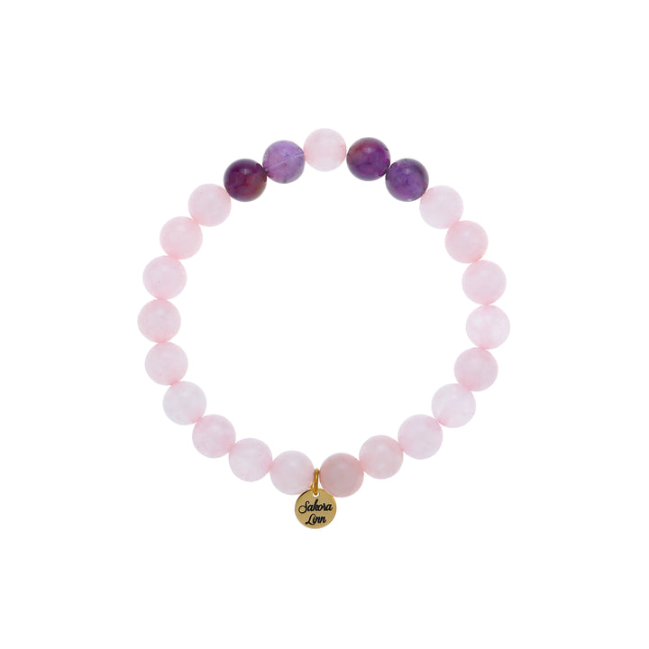 Rose Quartz + Amethyst Bracelet