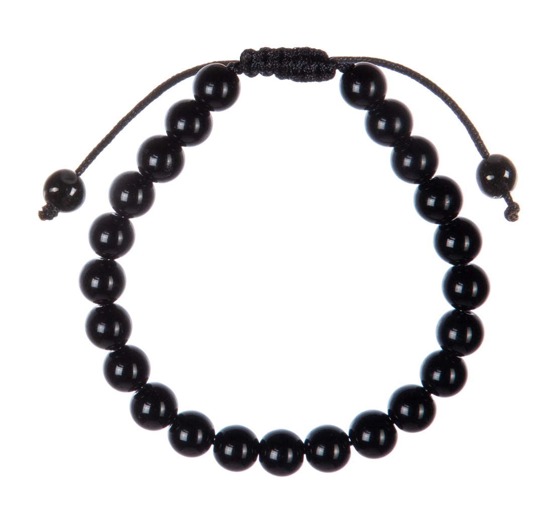 Onyx Pull Tie Bracelet