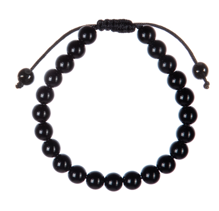 Onyx Pull Tie Bracelet