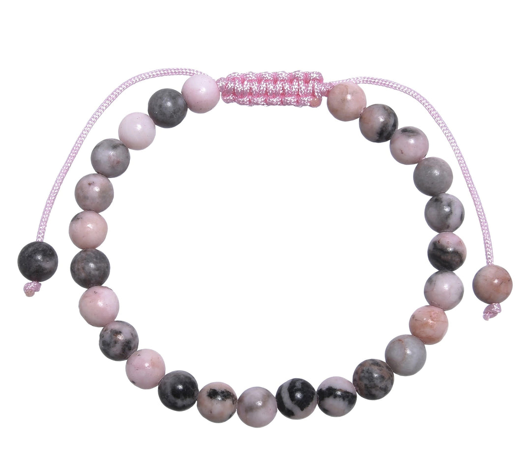 Rhodonite Pull Tie Bracelet