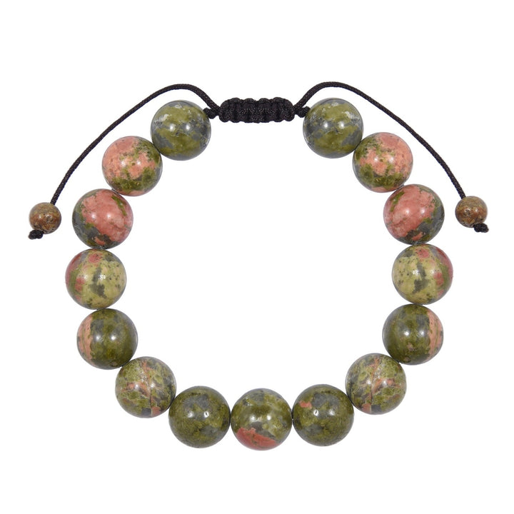 Unakite Pull Tie Bracelet 12mm