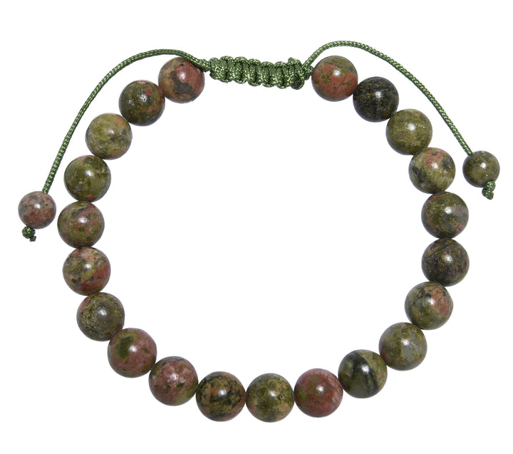 Unakite Pull Tie Bracelet