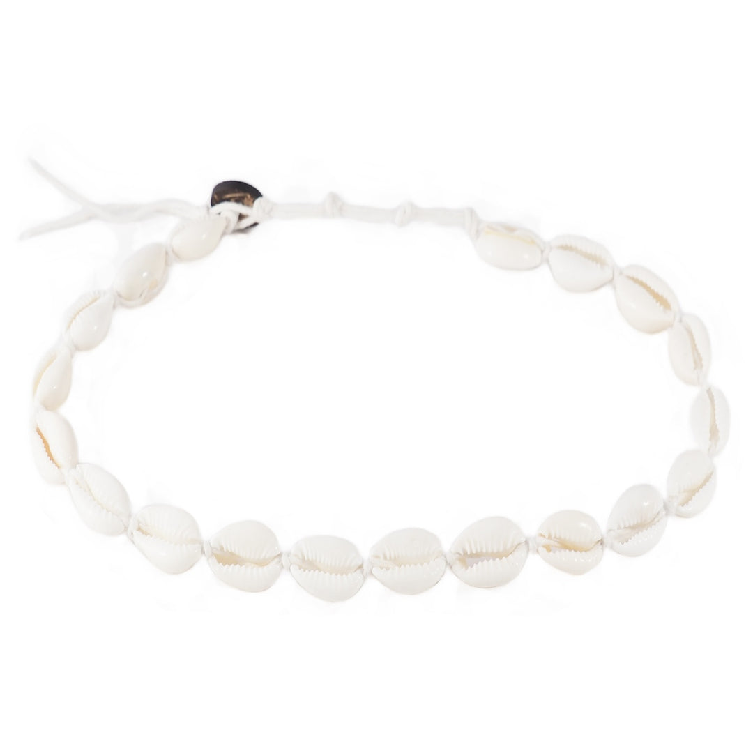 White Cowry Shell Choker/Wrap Bracelet