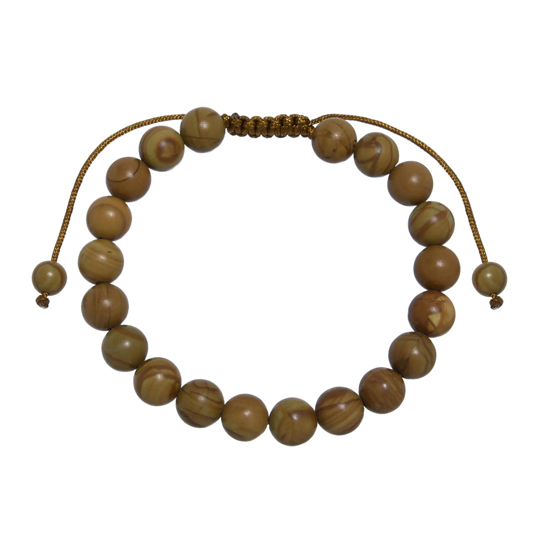 Wood Jasper Pull Tie Bracelet