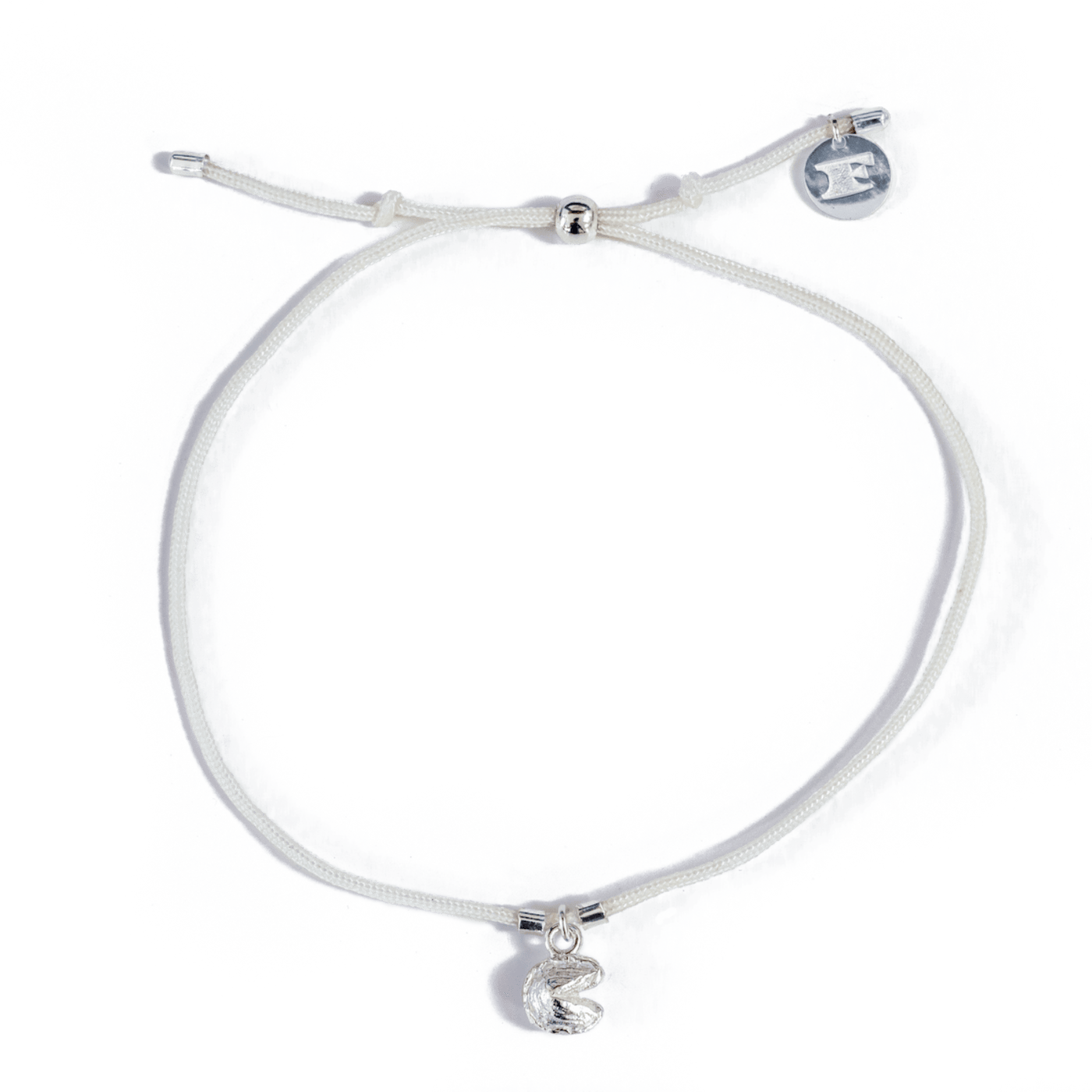 Fortune Cookie Bracelet in Cream/Silver