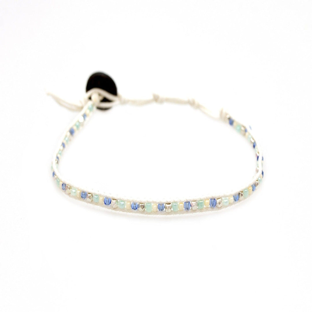 Pearly Waves Seed Bead Anklet