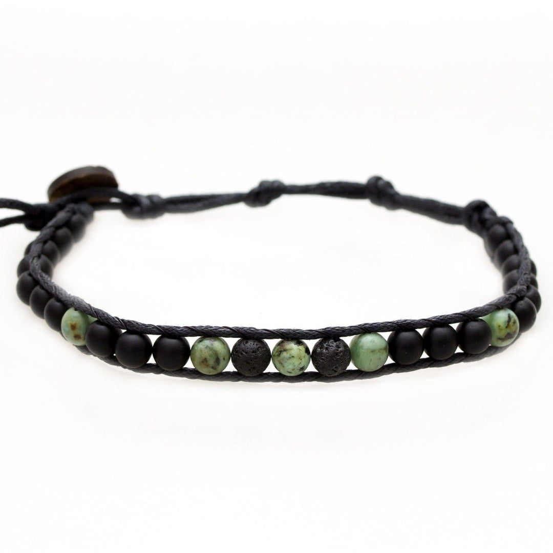 Camouflage Lava Stone Bracelet